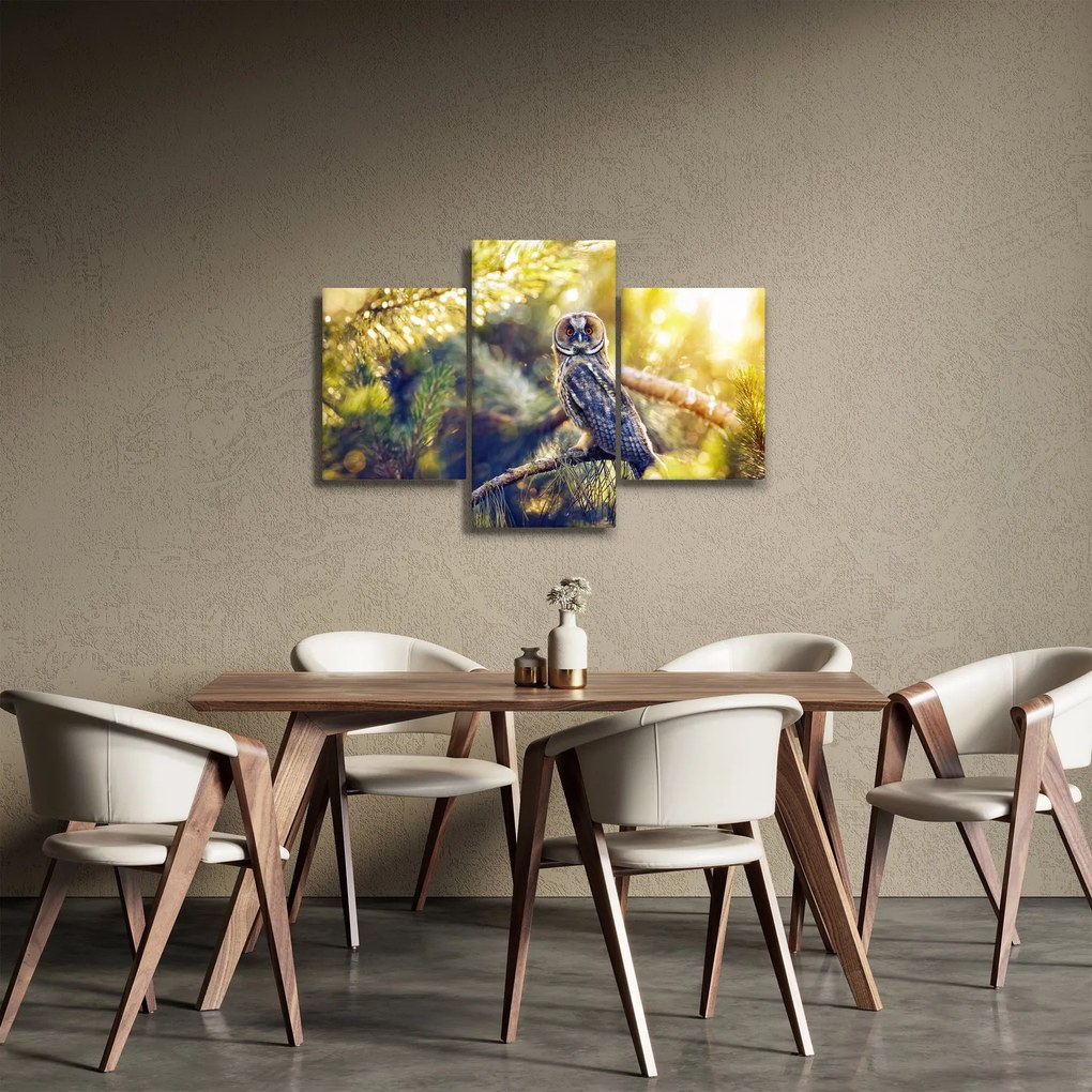 Egy bagoly képe a fán (90x60 cm)