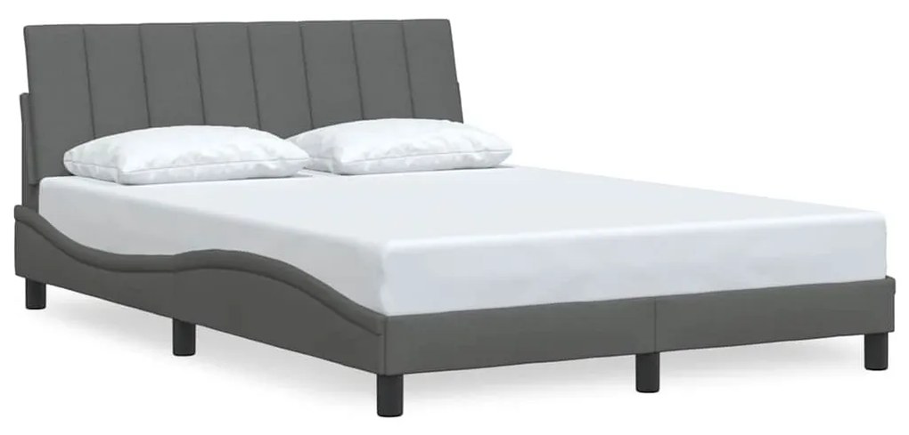 sötétszürke szövet ágykeret matrac nélkül Hanko 140 x 190 cm