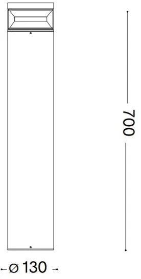 Ideal Lux - LED Kültéri lámpa BOEING LED/14W/230V átm. 70 cm IP65 fekete