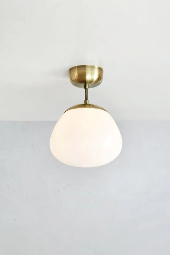 MARKSLÖJD 108544 RISE Glamour Mennyezeti Lámpa Fehér, Sárgaréz E27 IP20