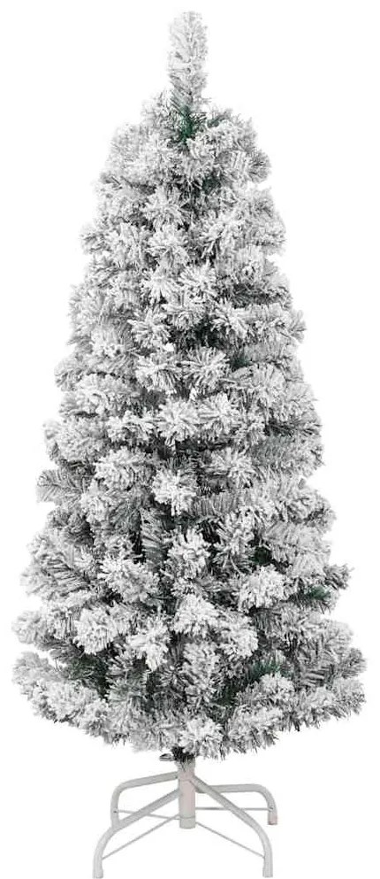 Műanyag Hajtogatós Karácsonyfa 150 LED-del Zöld és fehér 120 cm