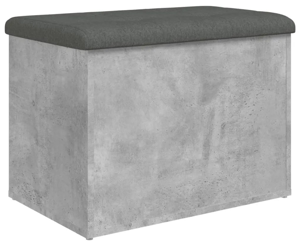 betonszürke szerelt fa tárolópad 62 x 42 x 45 cm