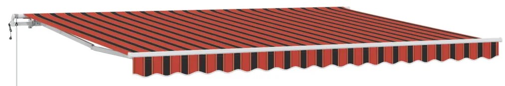 Automatikus Behúzható Napellenző Narancs és Barna 450x300 cm