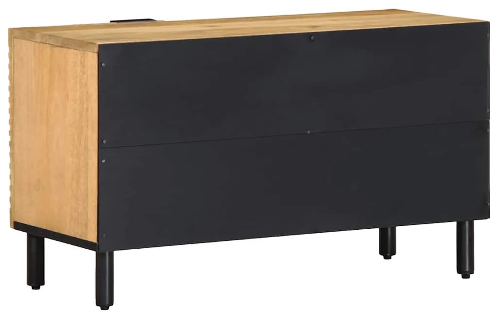 barna tömör mangófa TV-szekrény 80 x 31,5 x 46 cm