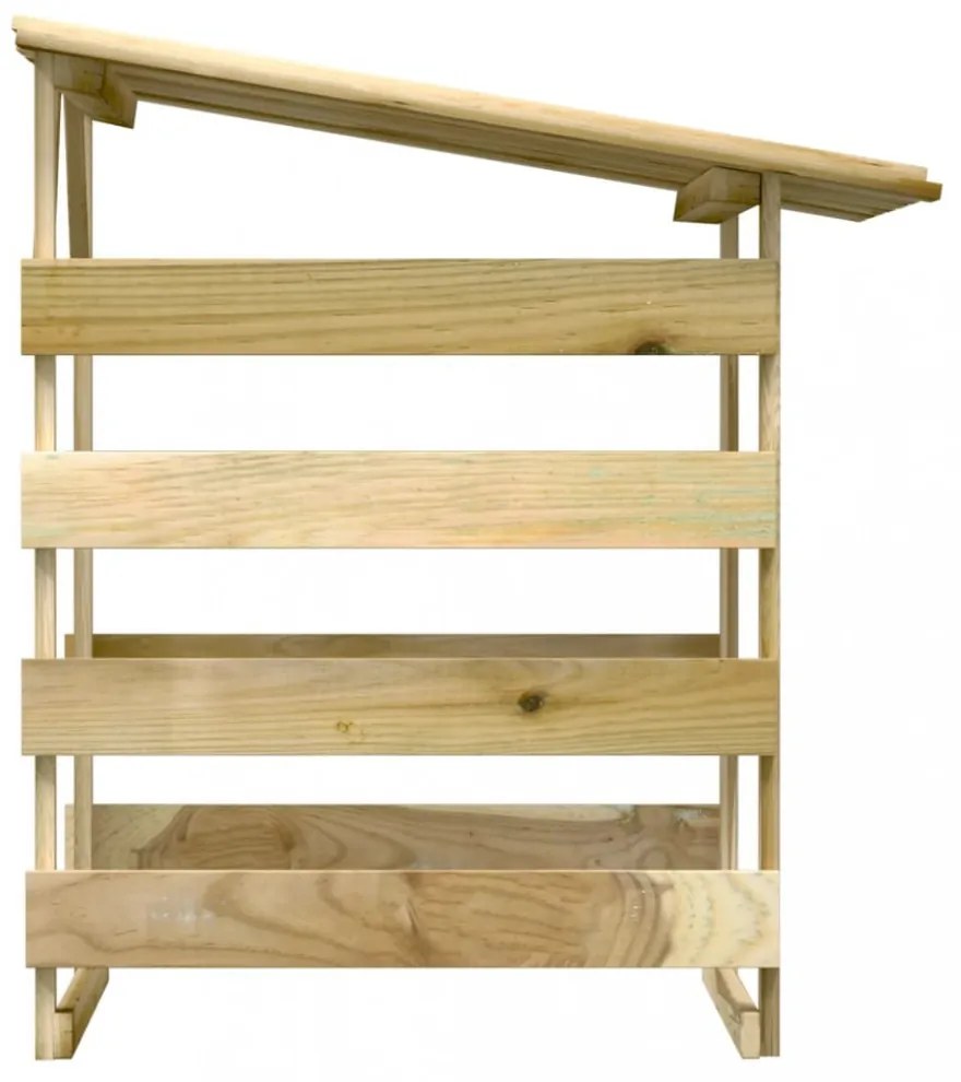 impregnált fenyőfa pergola tetővel 100 x 90 x 100 cm
