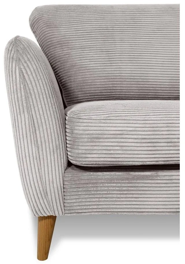 Világosszürke kordbársony kanapé 170 cm Paris – Scandic