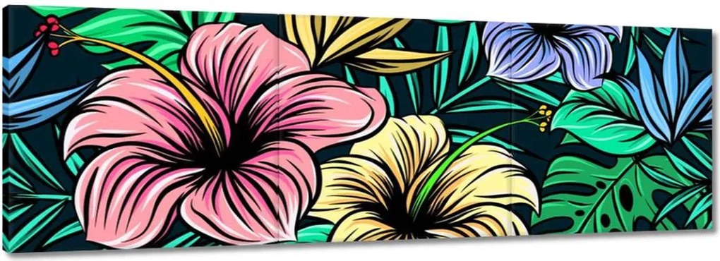 Vászonkép 150x50 Monstera Zöld levél