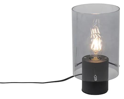 Modern asztali lámpa fekete füstüveggel - Vidra