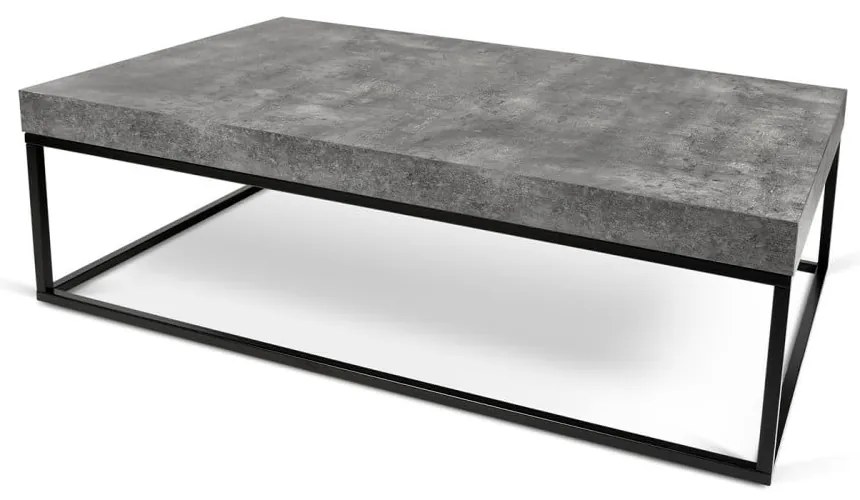 Petra Low dohányzóasztal, beton dekorral - TemaHome