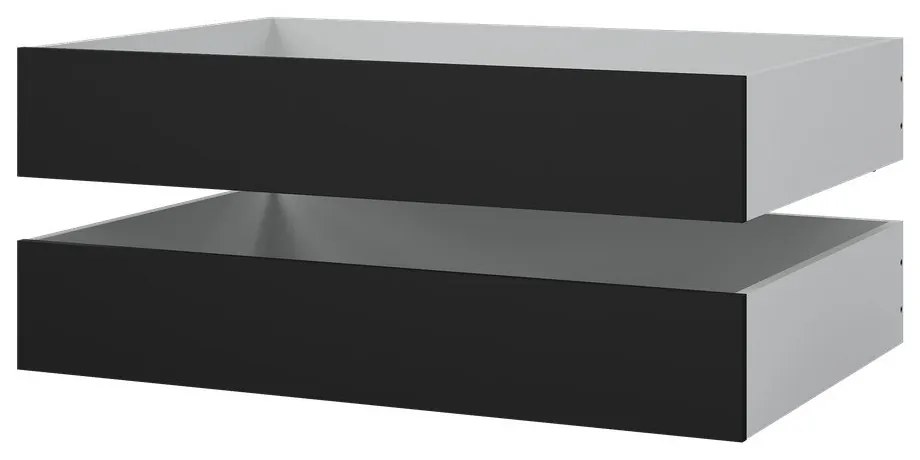 Fekete ágy alatti fiók szett 2 db-os Naia – Tvilum