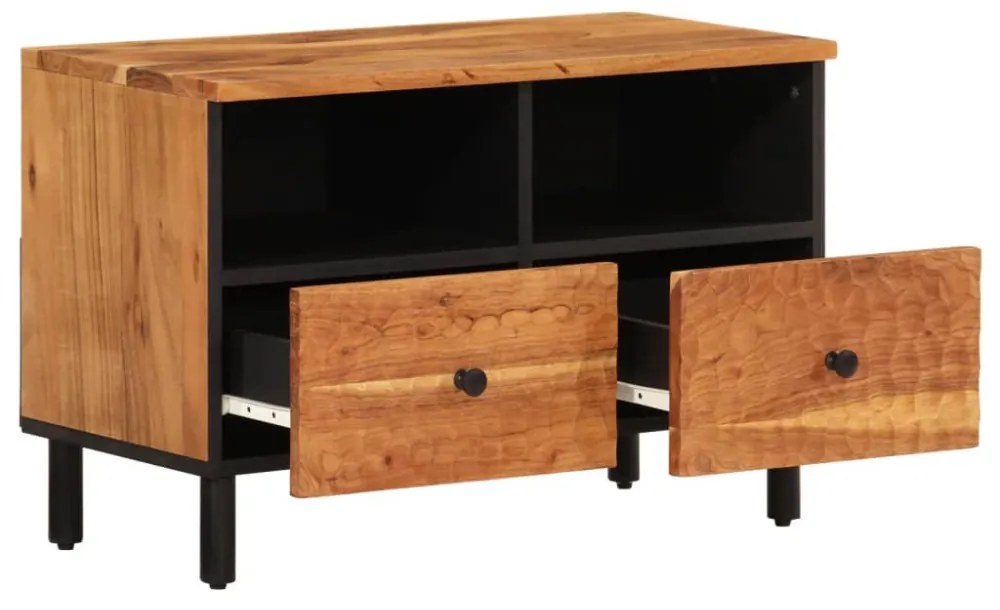 tömör akácfa TV-szekrény 70 x 33 x 46 cm