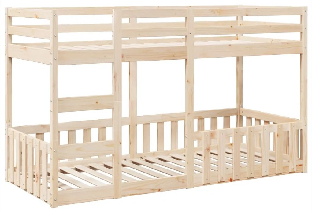 tömör fenyőfa emeletes ágy 90 x 200 cm
