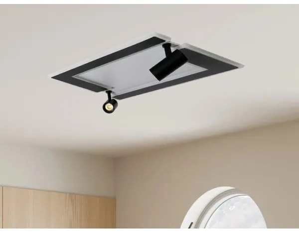 LED Dimmelhető mennyezeti lámpa LED/80W/230V 3000-6500K fekete + távirányítás