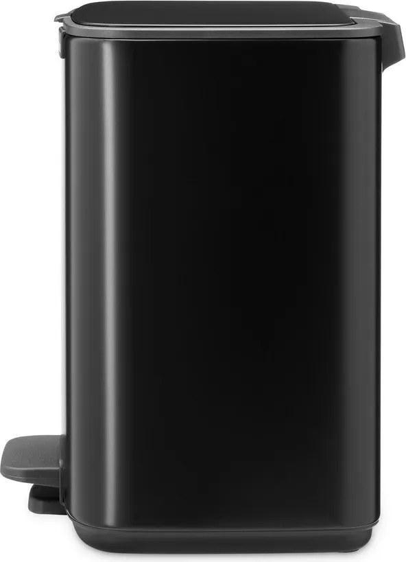 Matt fekete acél pedálos szemetes 7 l Bo – Brabantia