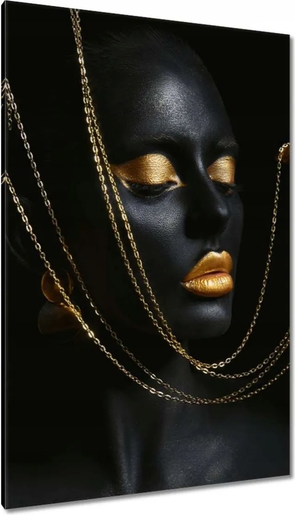 Vászonkép 80x120 Arannyal bevont fej