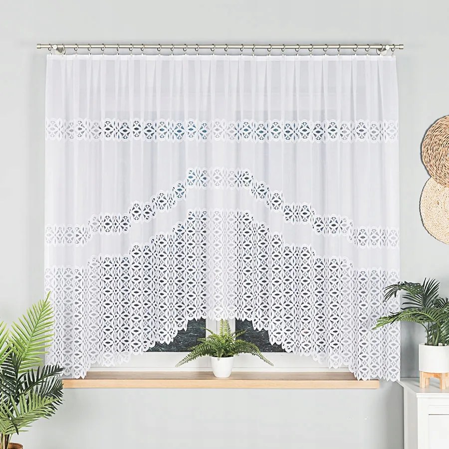 Kész függöny, zsakárd, alul kivágott 300x160 cm Adrianna