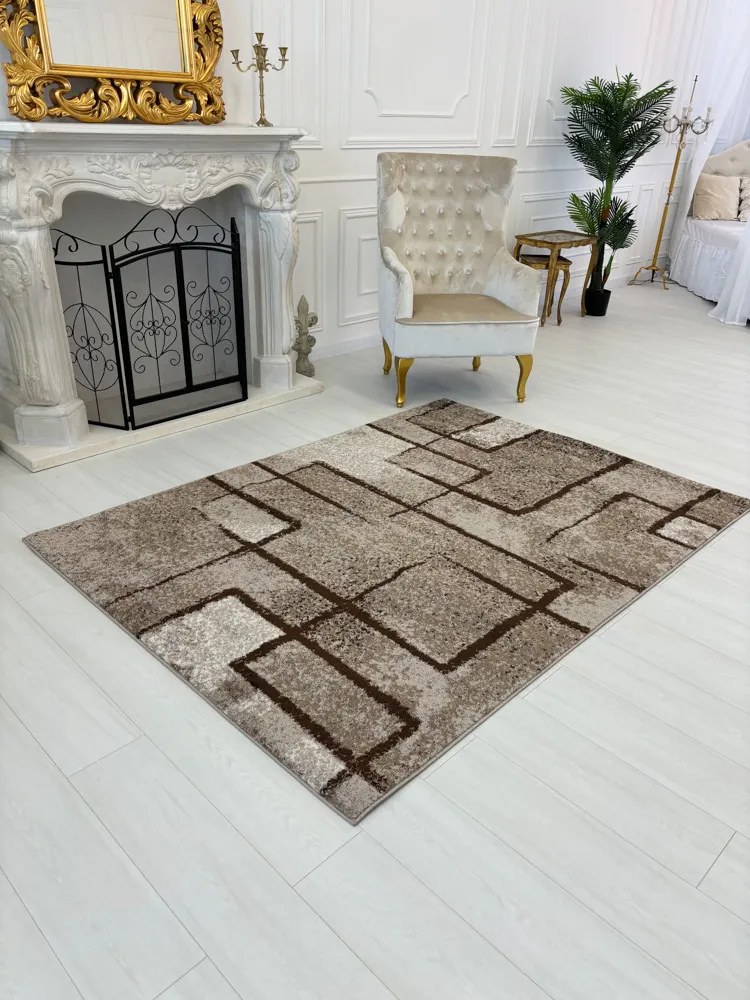 Nora 6035 bézs modern szőnyeg 80x250 cm