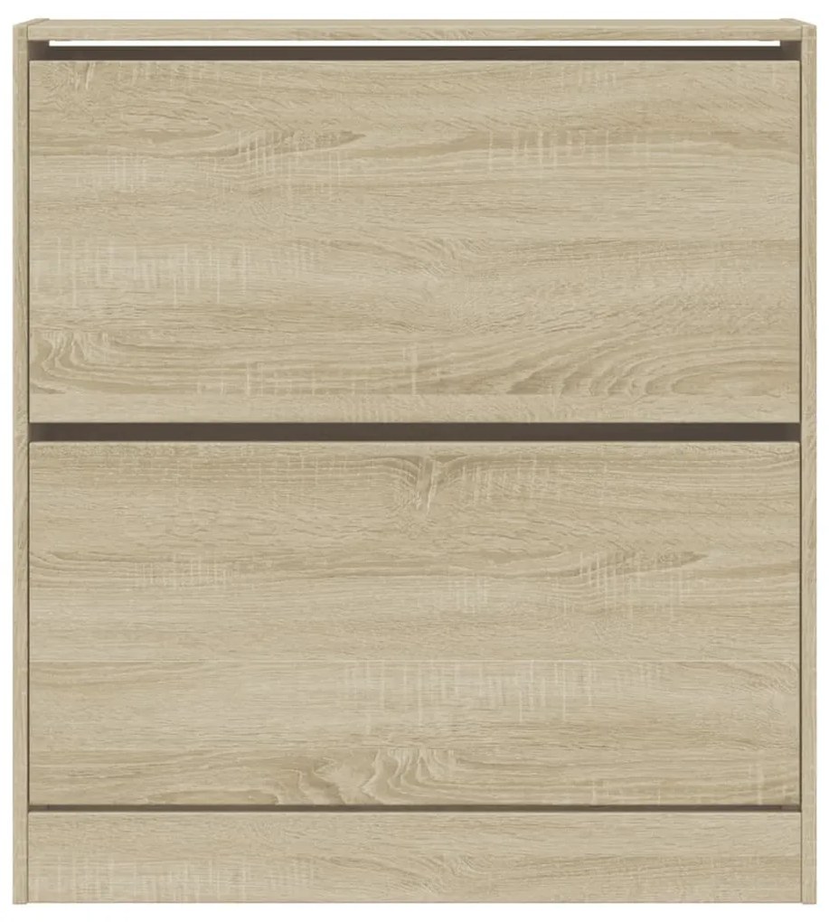 sonoma tölgy színű szerelt fa cipőszekrény 80 x 21 x 87,5 cm