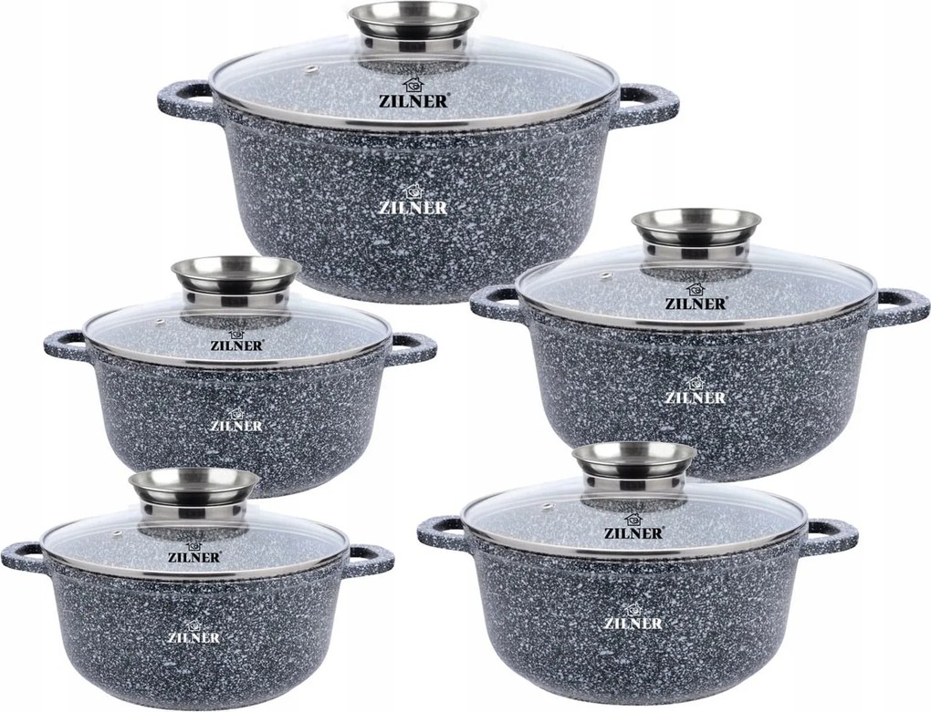 Edénykészlet Zilner ZL-7055 márványos 10 db-os indukciós gáz