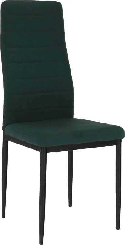 Szék, smaragd szövet/fekete fém, COLETA NOVA