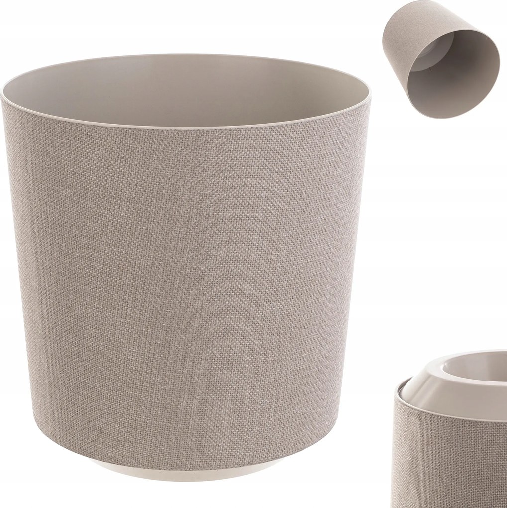 Virágtartó Fedő Virágágyás Kerek Bézs 19cm Szövet Mintás