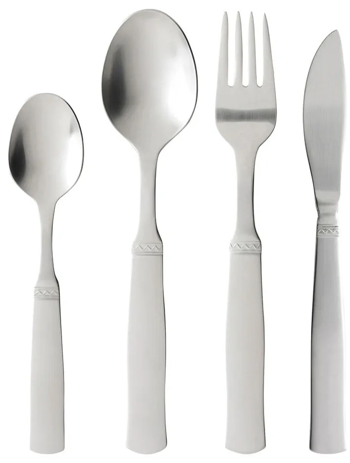 Ezüstszínű rozsdamentes acél evőeszköz készlet 16 db-os Ranka – Gense