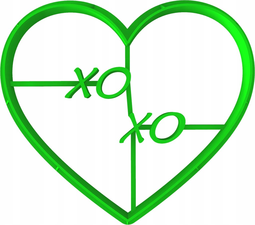 Prémium Mézeskalács és keksz lyukasztó Valentin Nap Szív Xo 8cm