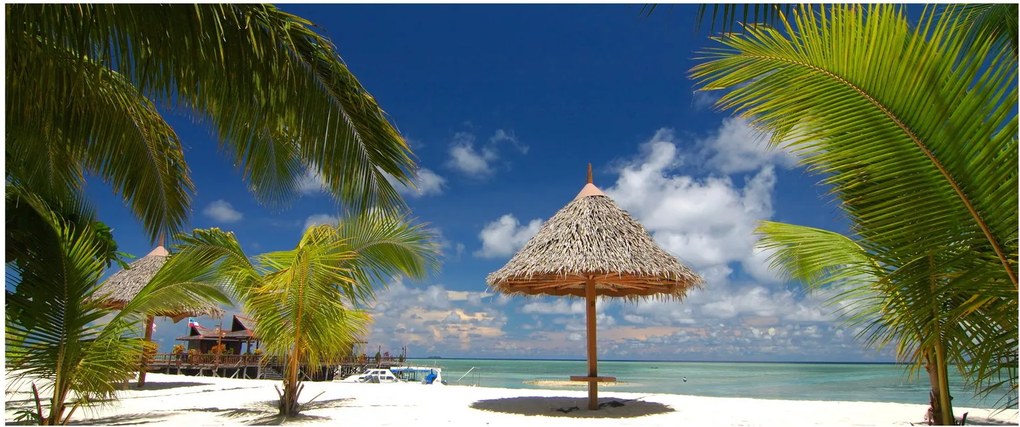 Kép - Fehér homokos strand (120x50 cm)