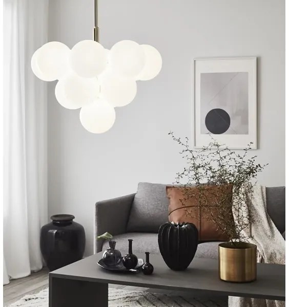 Markslöjd 107903 - MERLOT rudas csillár, 13xG9/20W/230V, átmérő 56 cm, fehér/arany