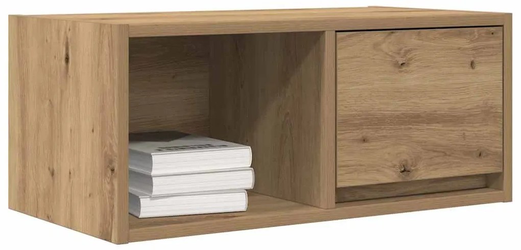 2 db kézműves tölgy szerelt fa TV-szekrény 60x31x25,5 cm