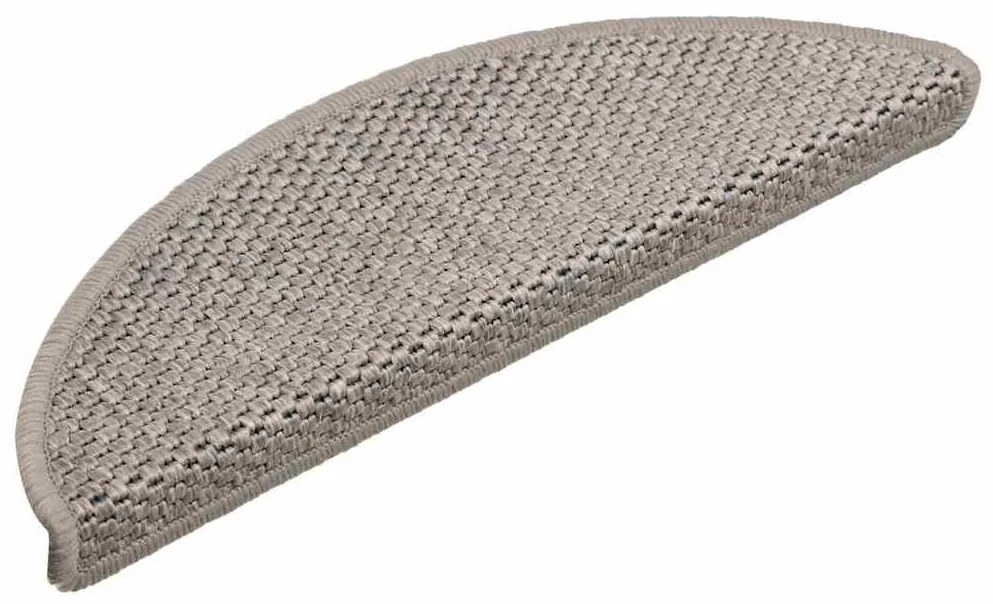 30 db ezüst lépcsőszőnyegek öntapadós szizál kinézetű 56x17x3cm