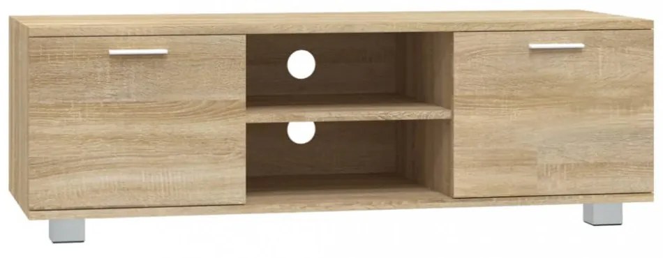 sonoma tölgy színű szerelt fa TV-szekrény 120 x 40,5 x 35 cm