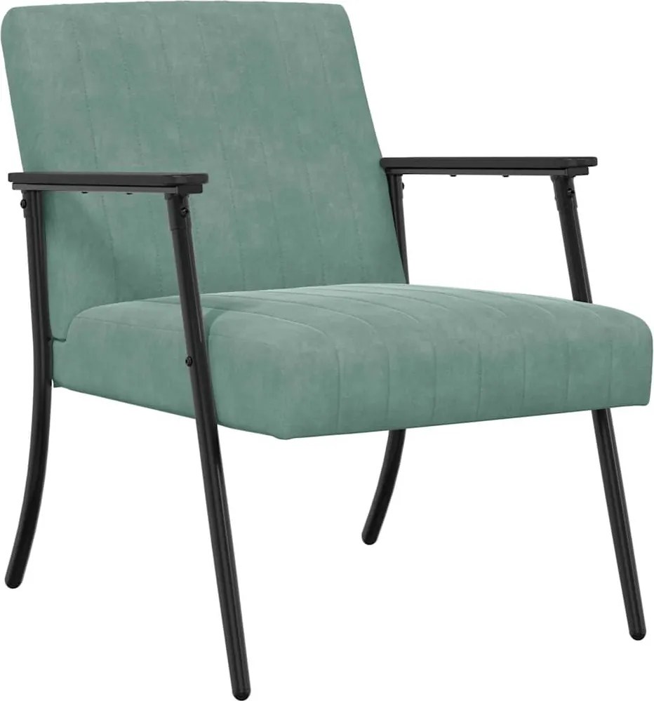 vidaXL karosszék Tengeri Zöld 59 x 75 x 78 cm Bársony
