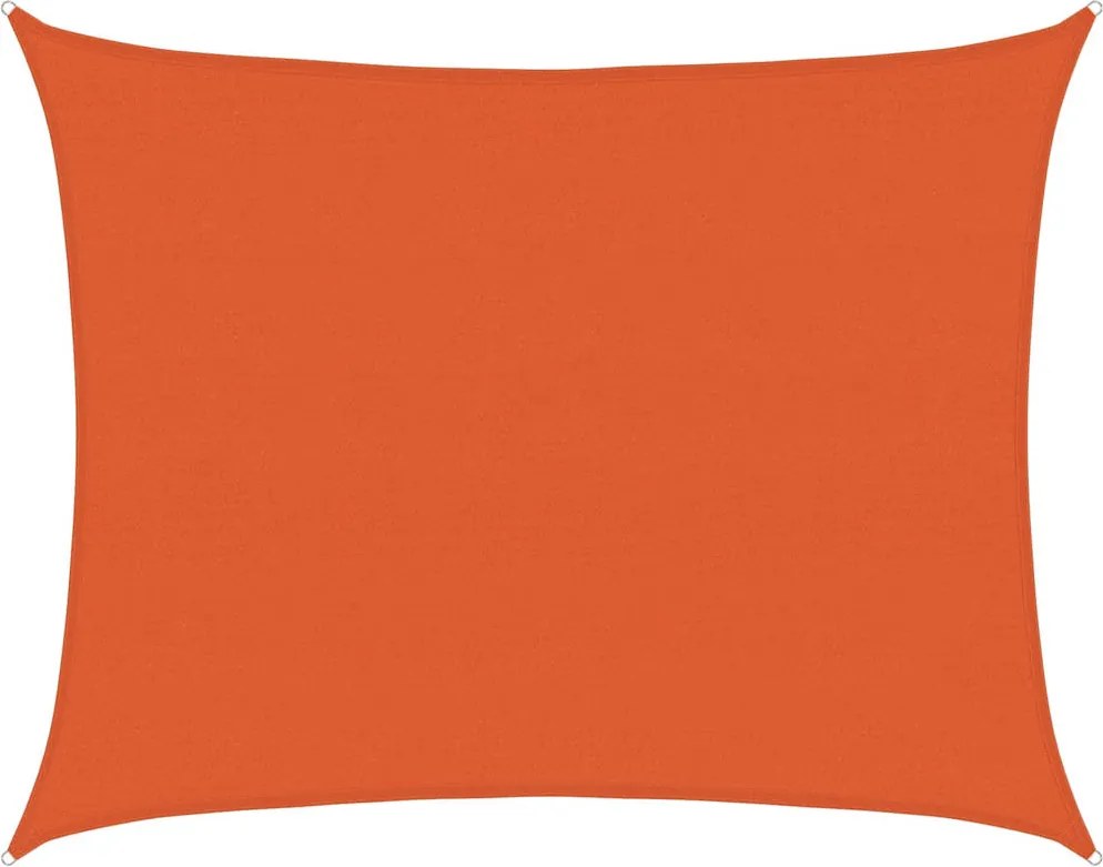 vidaXL narancssárga négyszögletű HDPE napvitorla 160 g/m² 6x7 m