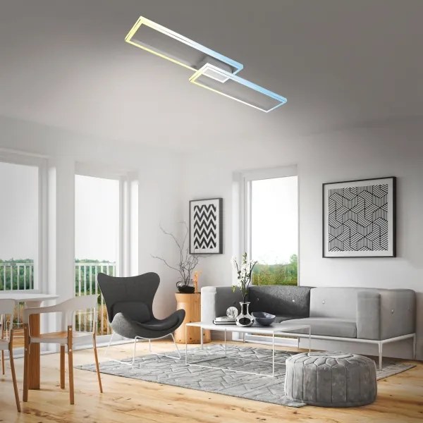 Briloner 3761019 - LED dimmelhető mennyezeti lámpatest LED/45W/230V 2700-6500K+távirányító matt króm