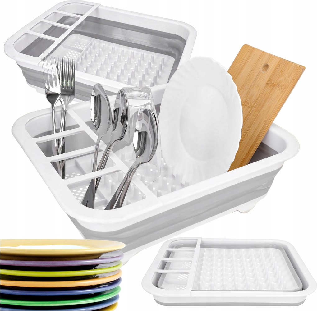 Edényszárító Csepegtető Szilikon Kompakt Összecsukható Csepegtető 35x28cm