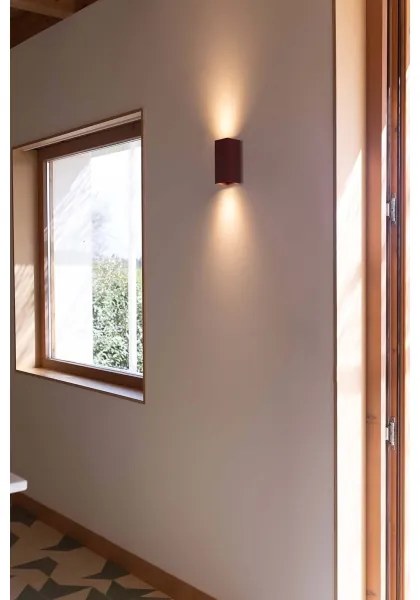 FARO 40568 - Fali lámpa SOLE 2xGU10/8W/230V tégla csipkézett szögletes