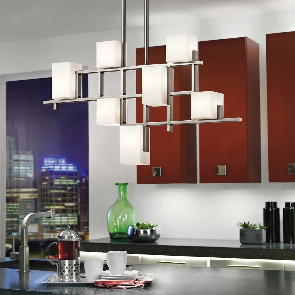 Kichler modern csillár city lights fehér nikkel elskl-city-lights7b