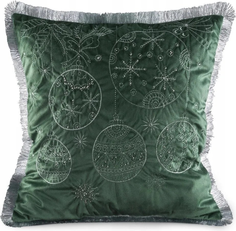 Dekoratív párnahuzat Jancsi 118B 45x45 karácsonyi rojtos Boho