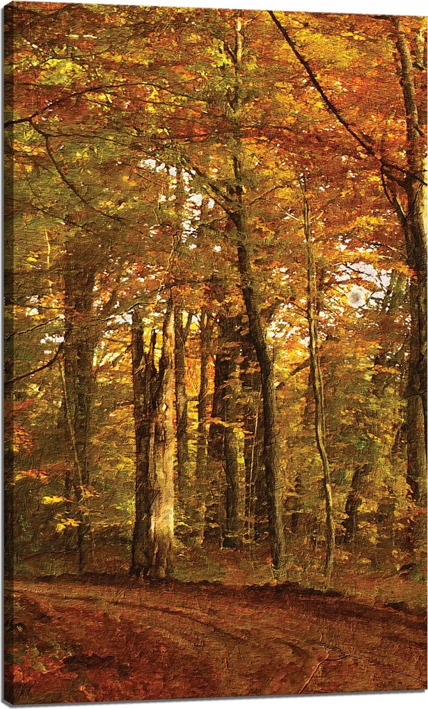 Vászonkép Pasztell stílus Fák Erdő Ősz 60x100 cm