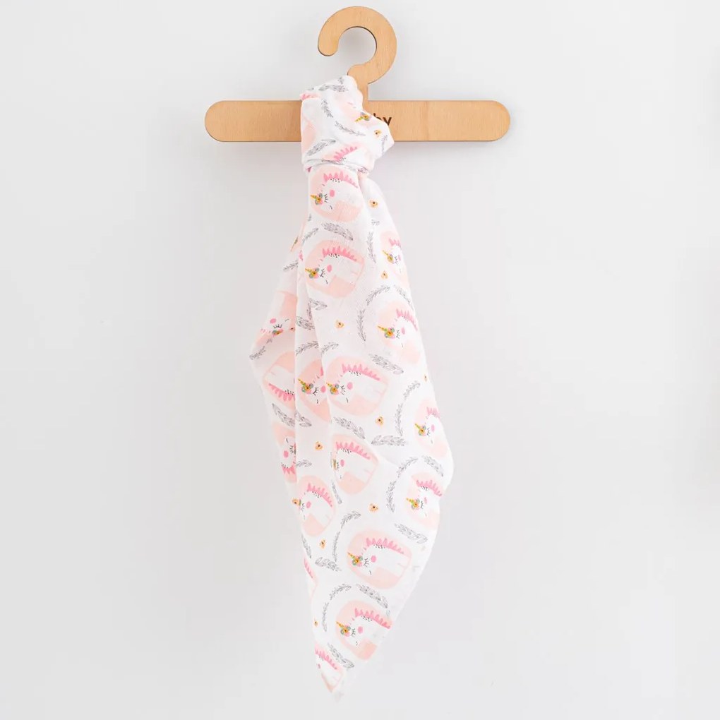 Pamut pelenka nyomtatással New Baby 70x80 cm 3 db LÁNY