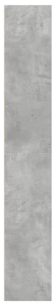 betonszürke szerelt fa könyvespolc 40 x 30 x 189 cm