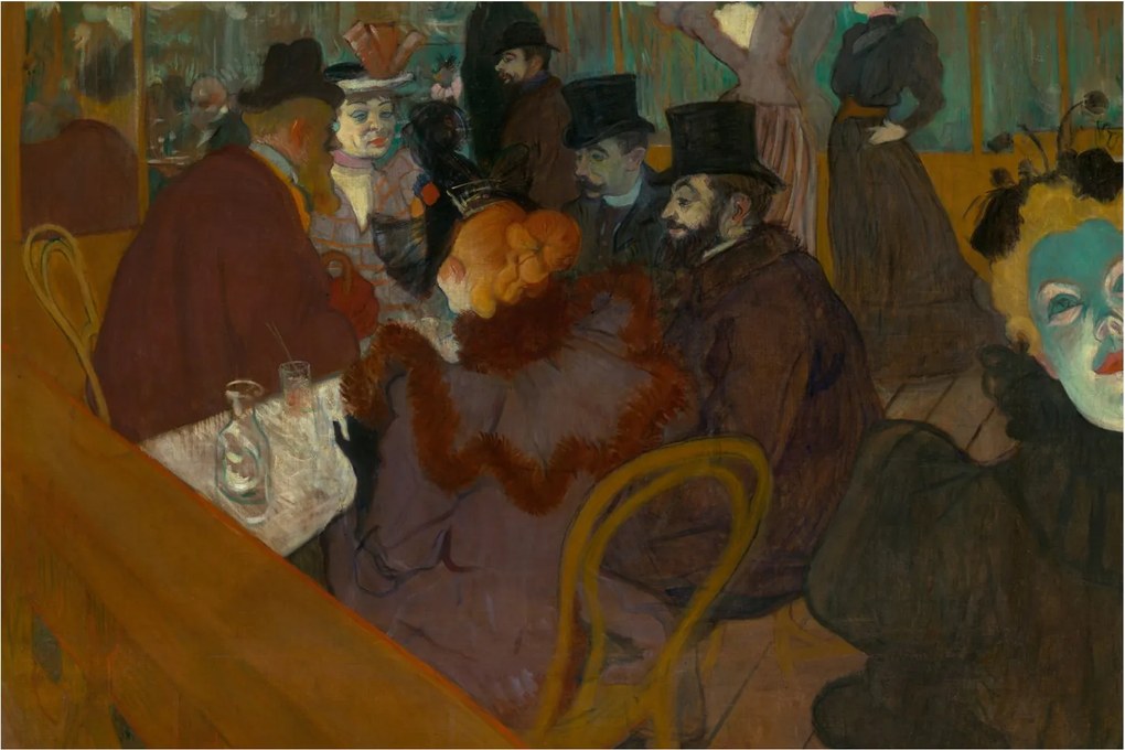 Kép - Henri de Toulouse-Lautrec, At the Moulin Rouge, reprodukciók (90x60 cm)