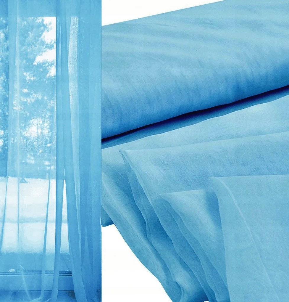 Függöny fátyol sima méteráru 300 cm kék