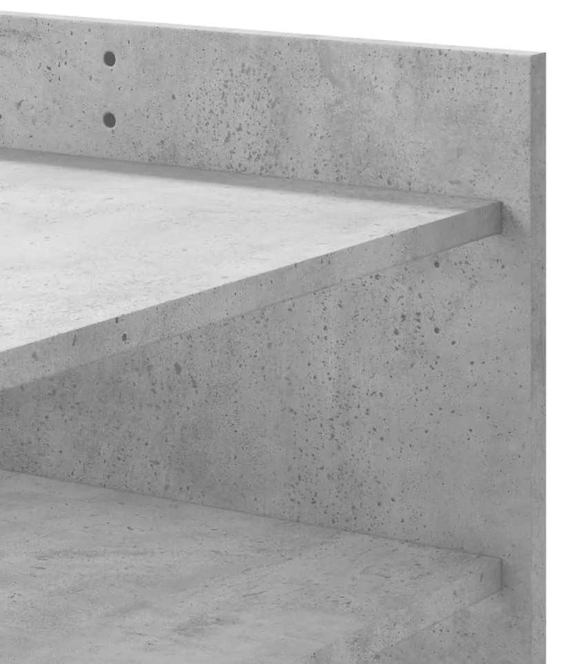 betonszürke szerelt fa dohányzóasztal 80 x 50 x 50 cm