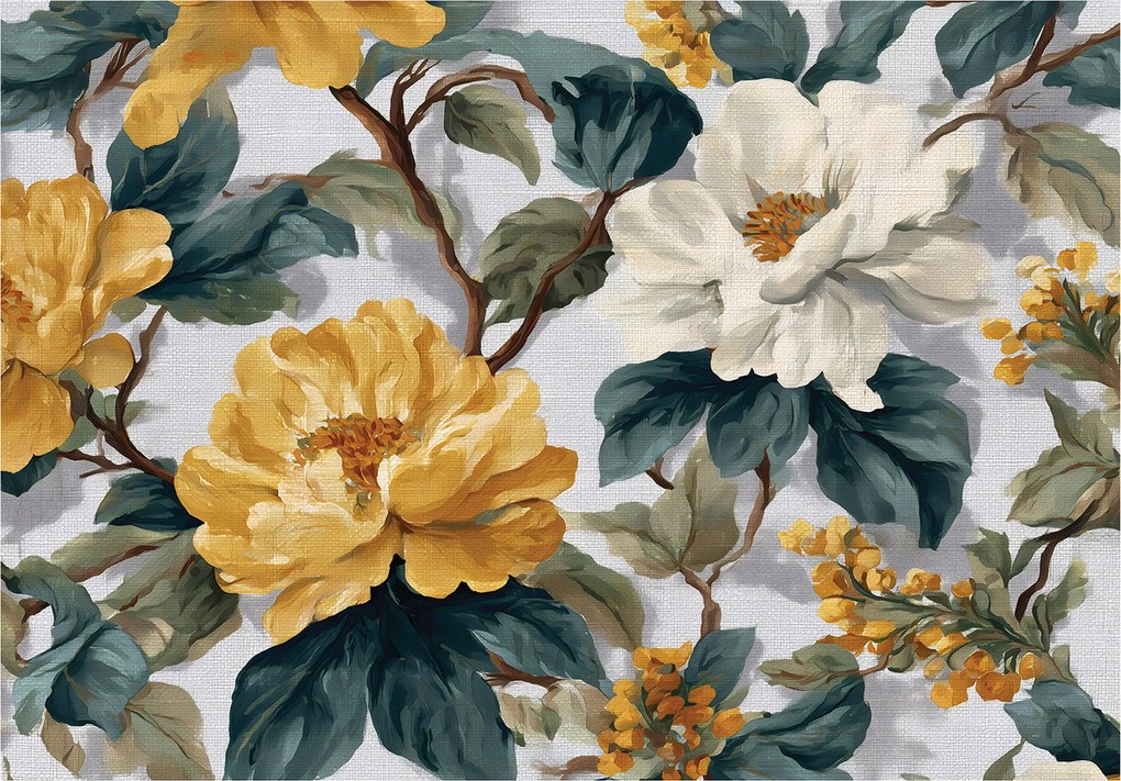 Fotótapéta Virágok Absztrakt Retro Hálószoba Nappali Tapéta Flizelina 300x210