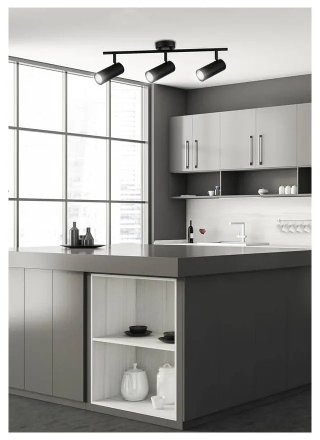 Fekete fém spotlámpa 9x56 cm Colly – Candellux Lighting