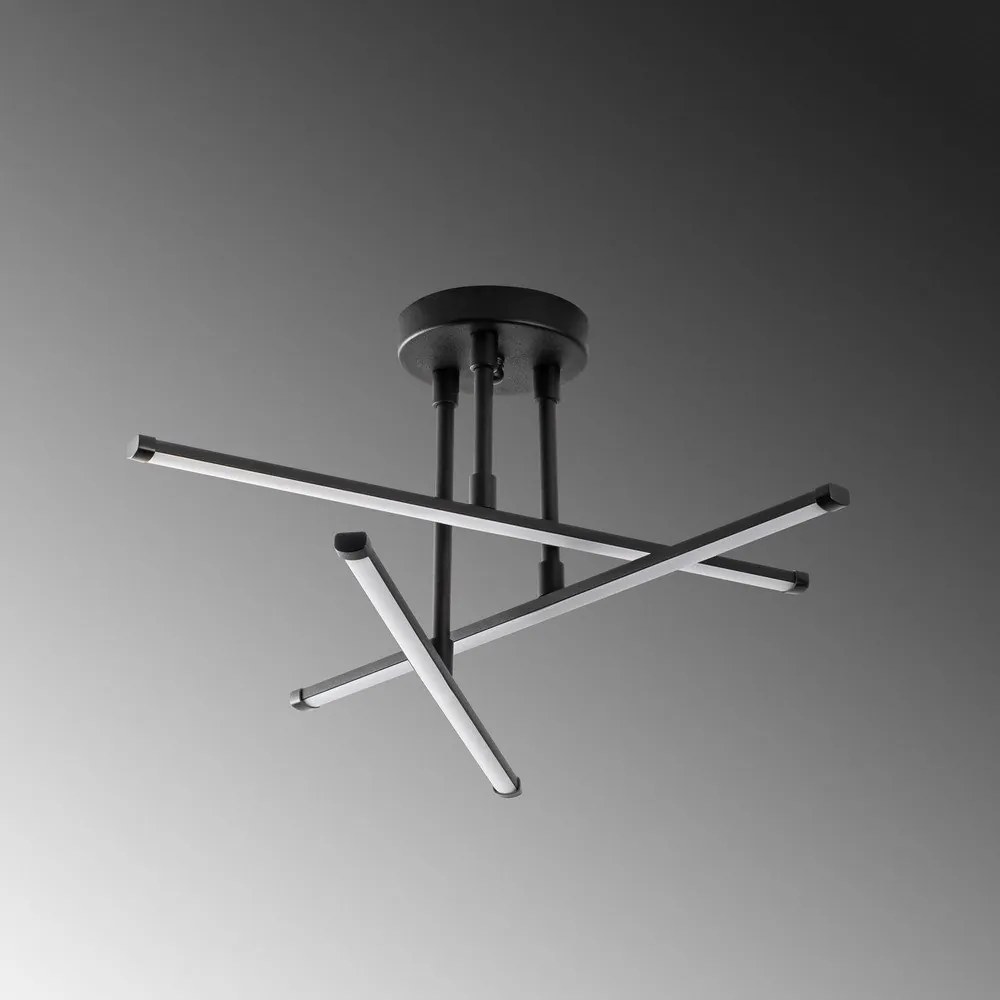 Fekete LED mennyezeti lámpa 26x51 cm Umut – Opviq lights