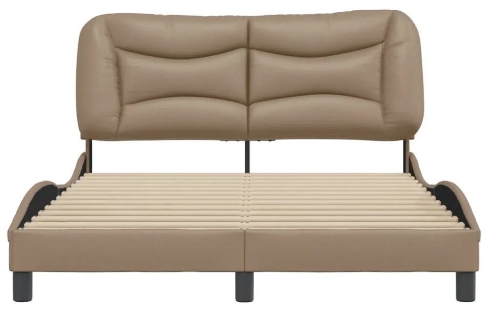 cappuccino színű műbőr ágykeret matrac nélkül Hvar 140x200 cm