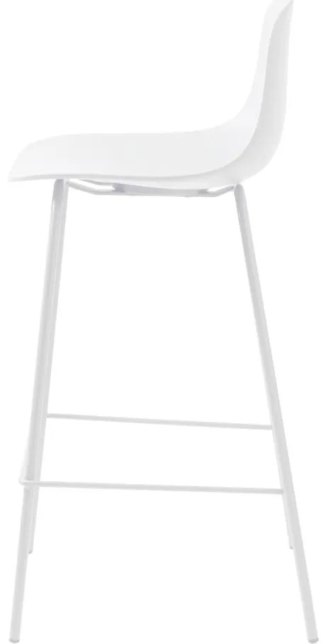 Fehér műanyag bárszék (ülésmagasság 67,5 cm) Whitby – Unique Furniture